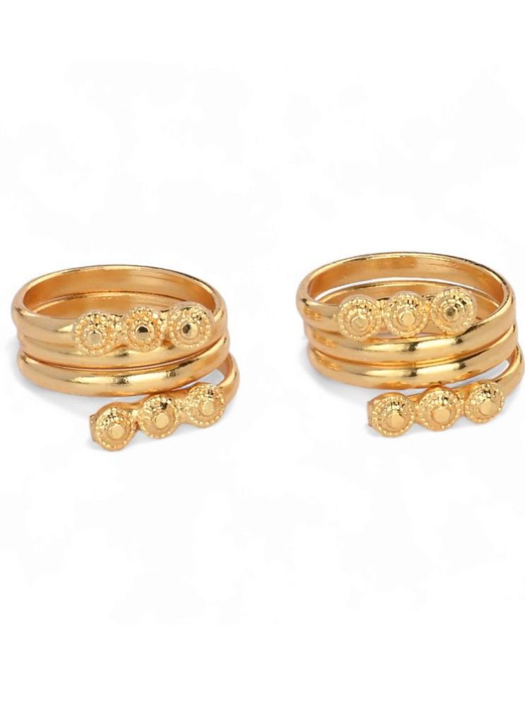     			AanyaCentric Gold Toe Rings ( Pack of 1 )