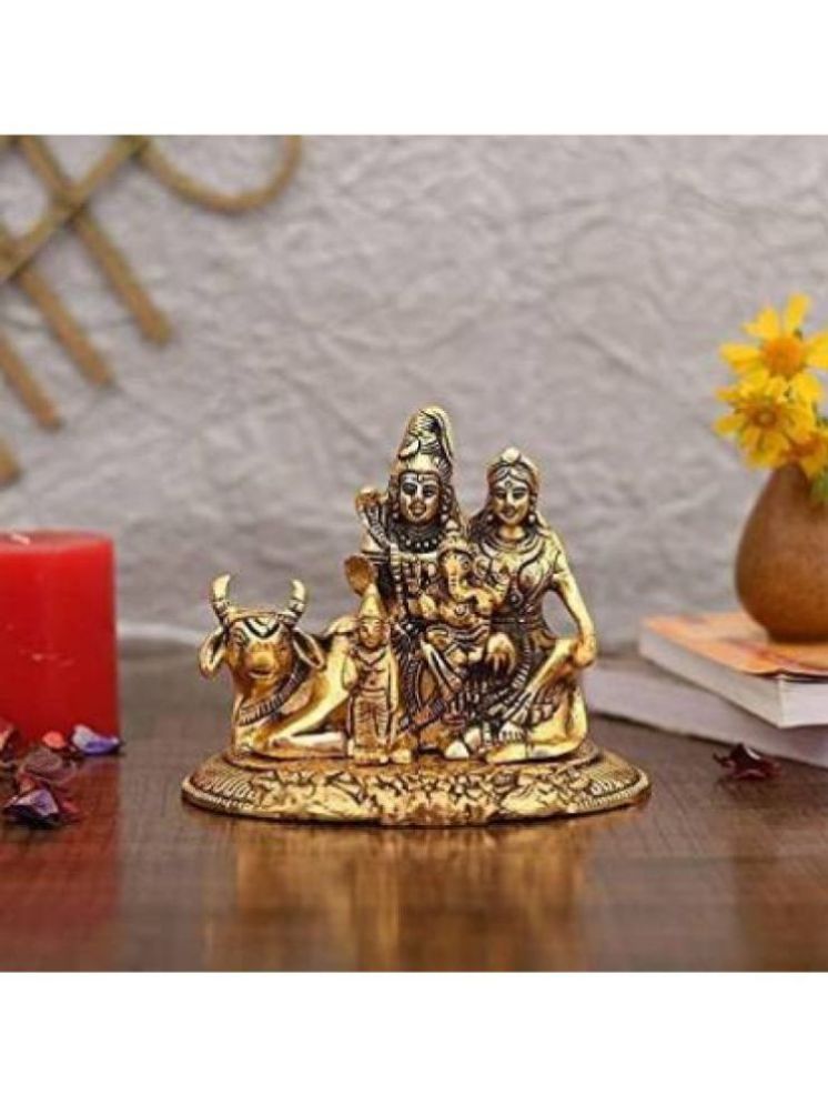     			Art n Hub Metal Shiv Parivar / Shiv Parvati With Ganesh And Kartik Decorative Showpiece/God Idol (Pack of 1)