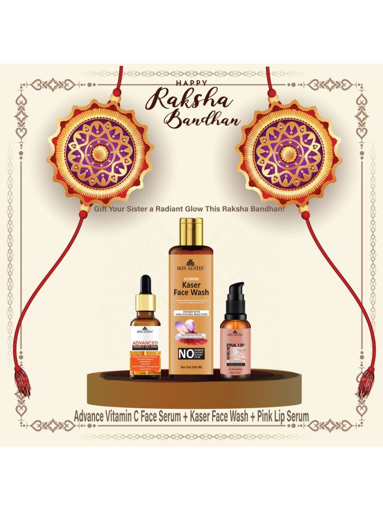     			Bon Austin Advance Vitamin C Face Serum 30ml, Glowing  Kaser Face wash 200ml & Pink Lip Serum 30ml - Set of 3 Items