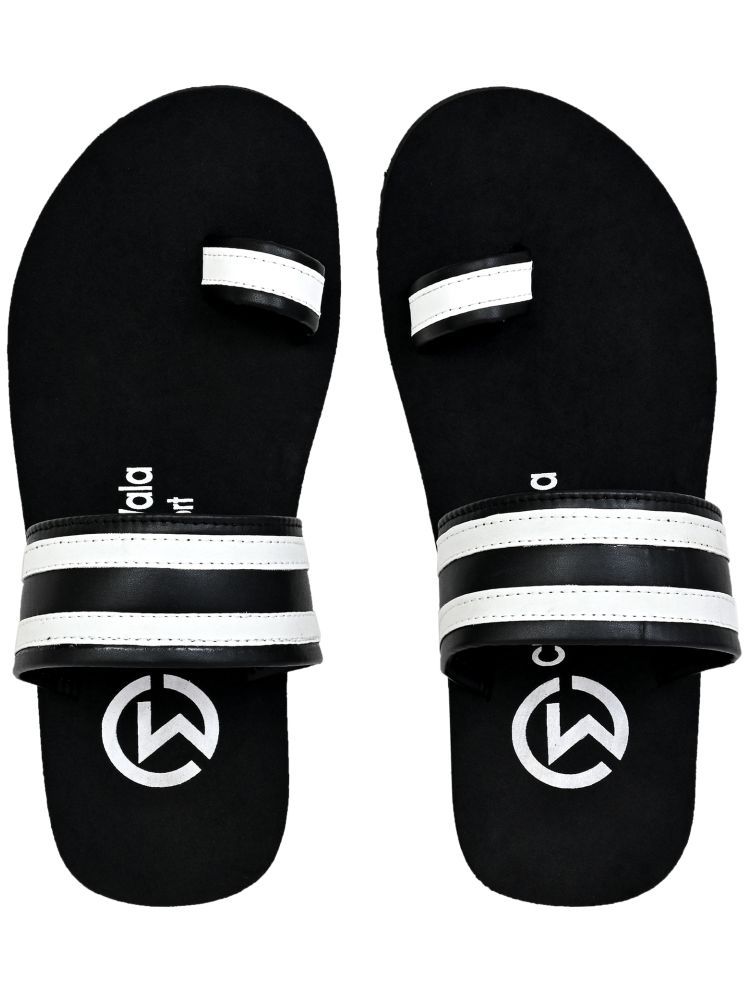     			Chappal Wala Black Men's Leather Slipper