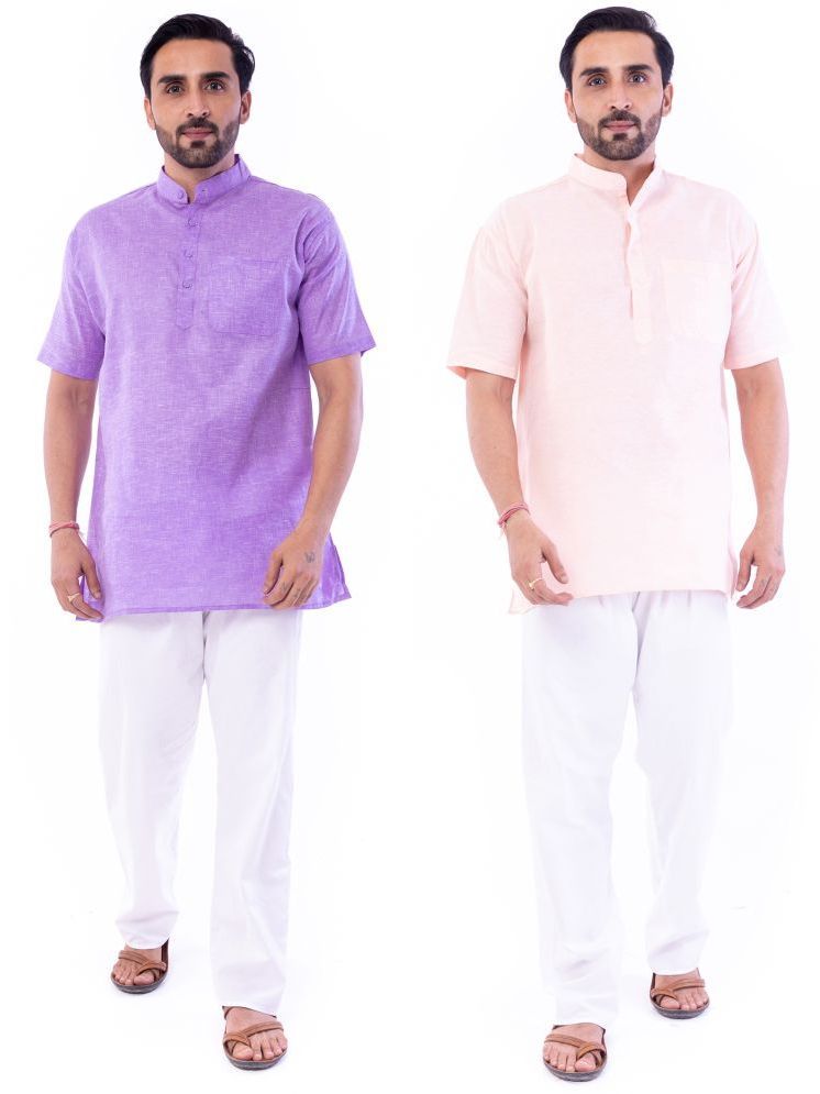     			DESHBANDHU DBK Multi Cotton Men's Regular Kurta ( Pack of 2 )