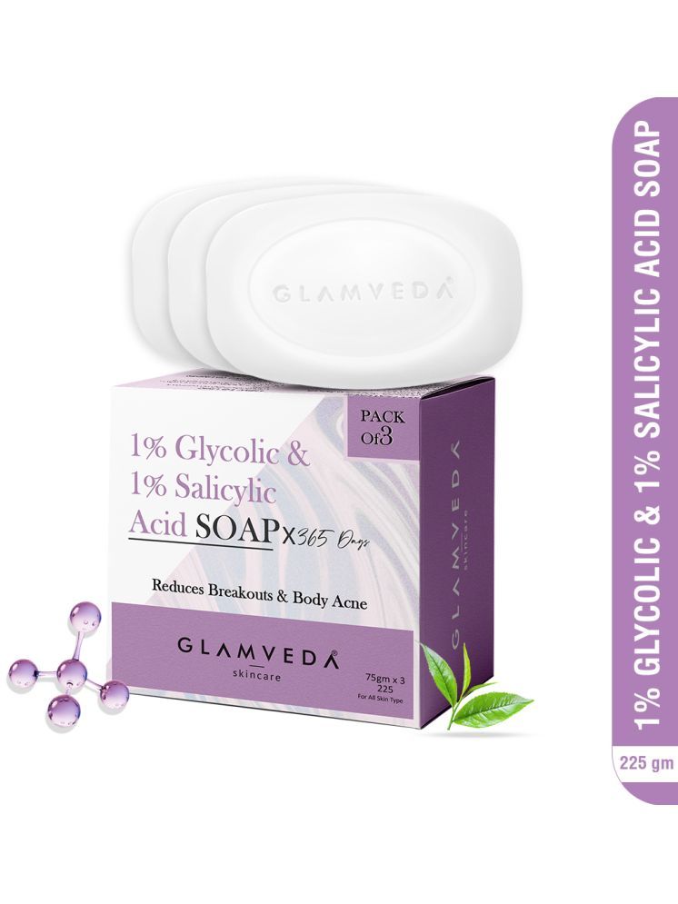     			Glamveda Skin Whitening Soap for All Skin Type ( Pack of 3 )