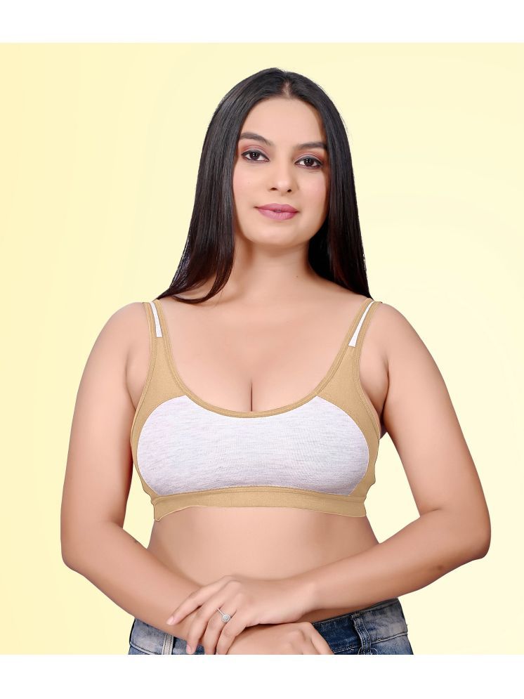     			HAYA Cotton Non Padded Women's Everyday Bra ( Beige ) Rima Sports D706