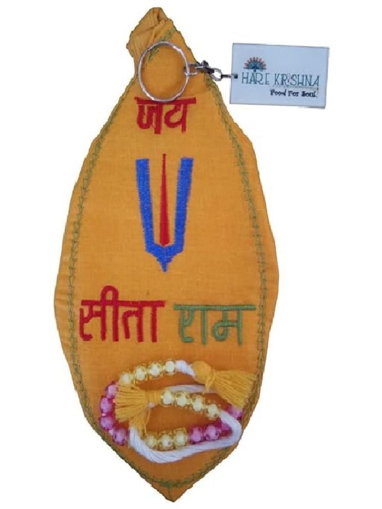     			Hare Krishna Food For Soul Sita Ram Embroidary Jholi | Daily Jaap Mantra Bag Japa Mala Bag/Gaumukhi 1 ( Pack of 1 )