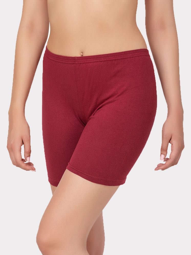     			IN CARE LINGERIE Cotton Solid Women's Boy Shorts ( Maroon ) ICLG-007_MAR