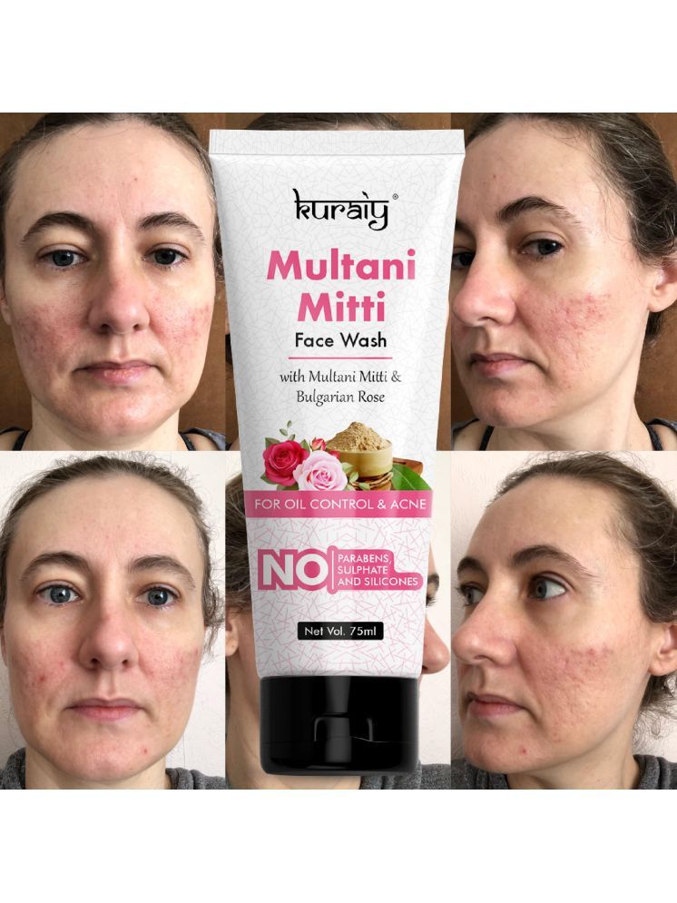     			KURAIY Original Multani Mitti for oily skin and normal skin Face Wash (75 ml)