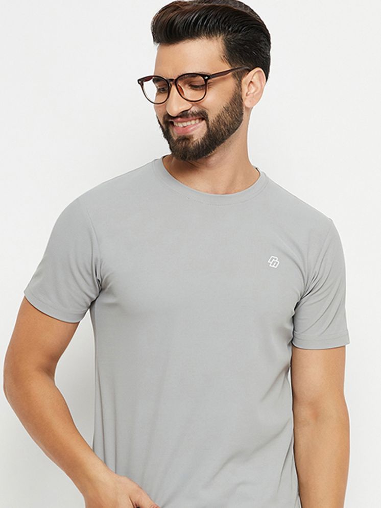     			Nuovo Cotton Blend Regular Fit Solid Half Sleeves Men's T-Shirt - Grey ( Pack of 1 )