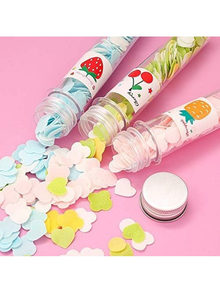     			Pack Of 3 Disposable Mini Paper Soap in Flavour Design Tube Shape Bottle for Travel