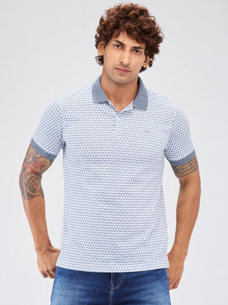     			Park Avenue Cotton Blend Slim Fit Printed Half Sleeves Men's Polo T Shirt - Grey ( Pack of 1 )