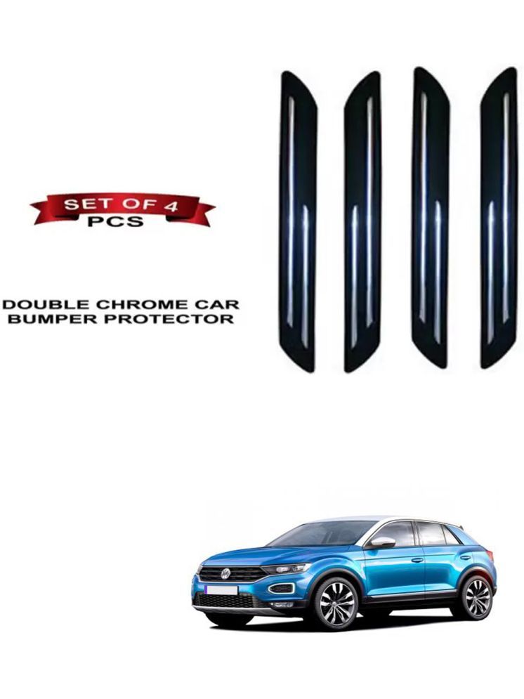     			RONISH Rubber Car Bumper Protector Guard (Double Chrome) For Volkswagen T-Roc