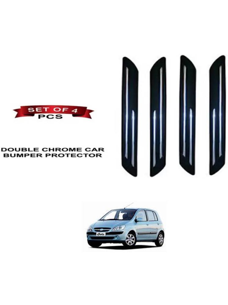     			RONISH Rubber Car Bumper Protector Guard (Double Chrome) For Hyundai Getz Prime