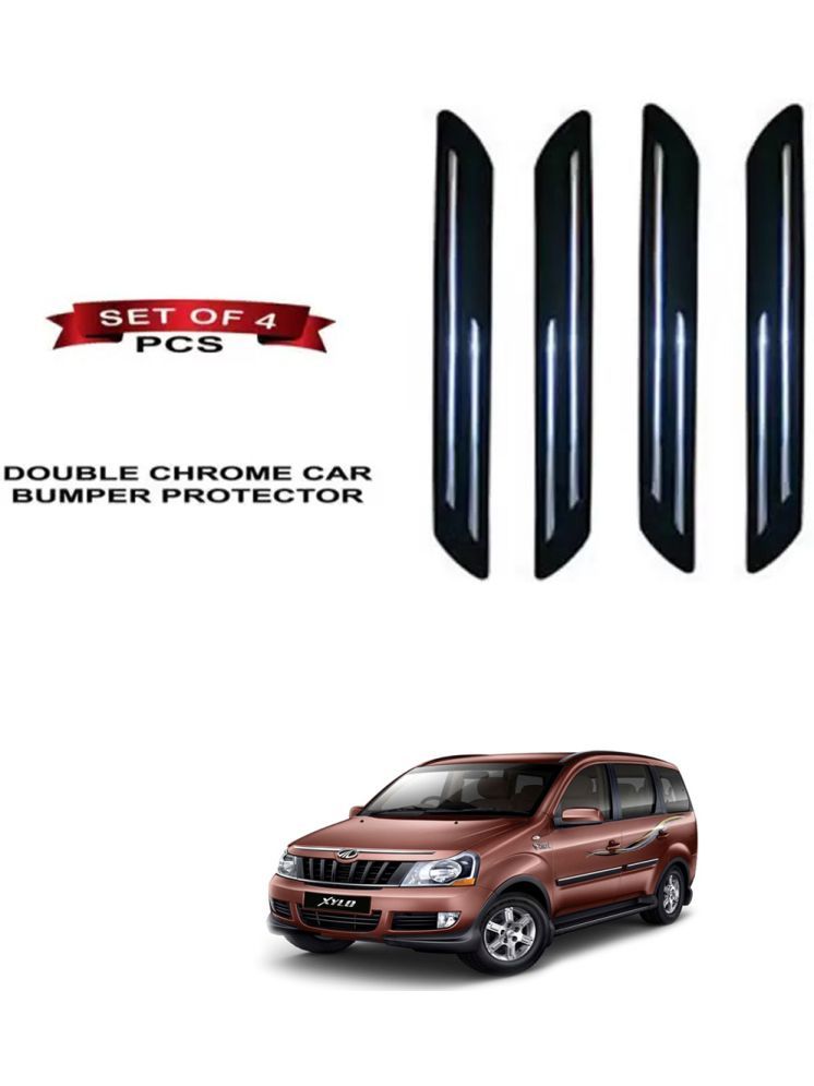     			RONISH Rubber Car Bumper Protector Guard (Double Chrome) For Mahindra Xylo