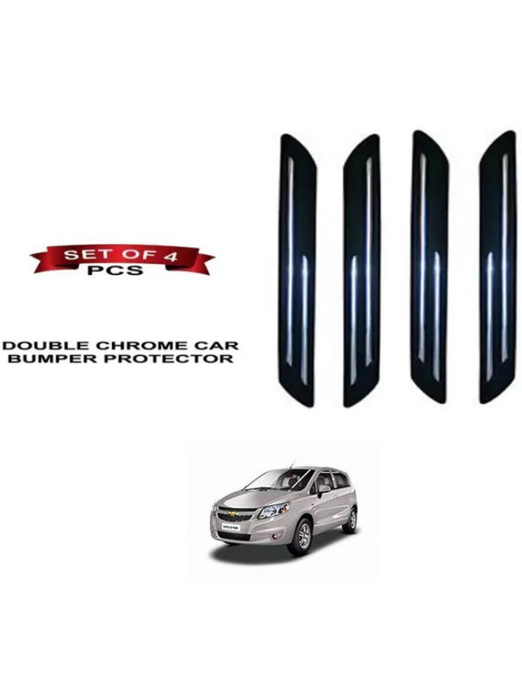     			RONISH Rubber Car Bumper Protector Guard (Double Chrome) For Chevrolet Sail Hatchback