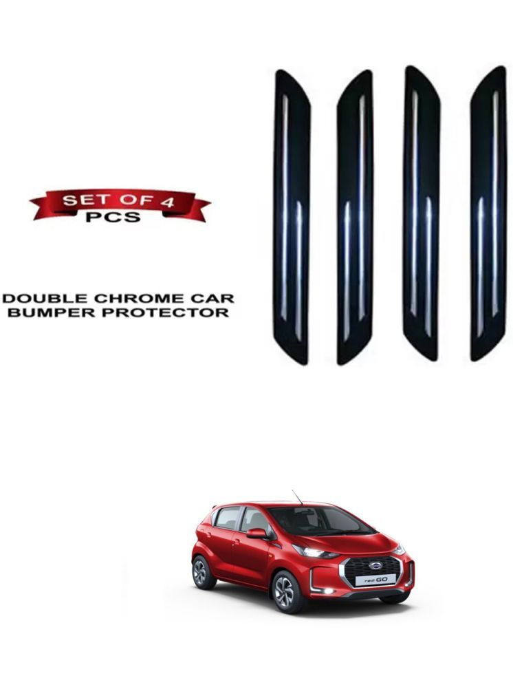     			RONISH Rubber Car Bumper Protector Guard (Double Chrome) For Datsun redi-GO