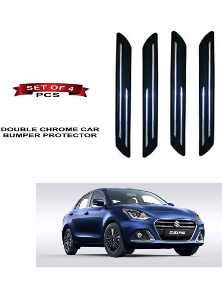     			RONISH Rubber Car Bumper Protector Guard (Double Chrome) For Maruti Suzuki Dzire