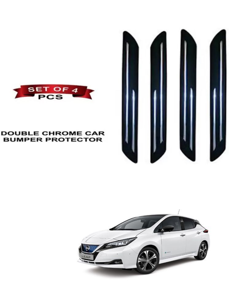     			RONISH Rubber Car Bumper Protector Guard (Double Chrome) For Nissan Leaf EV