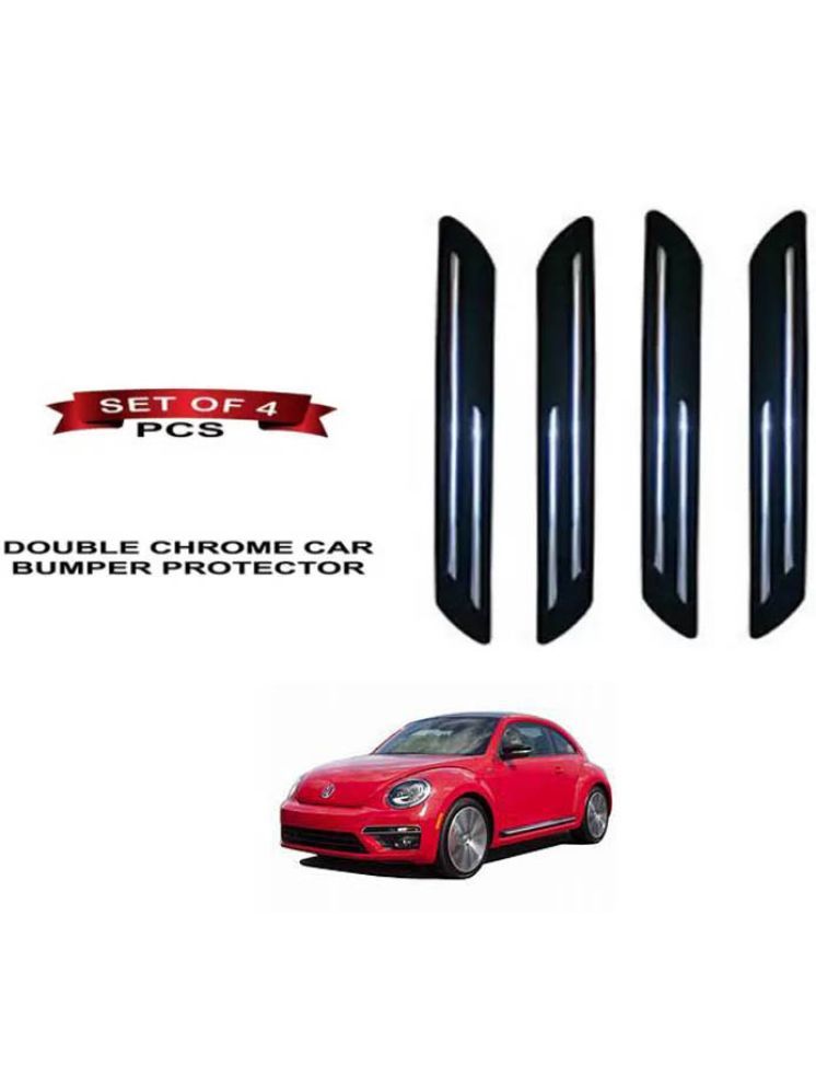     			RONISH Rubber Car Bumper Protector Guard (Double Chrome) For Volkswagen Beetle