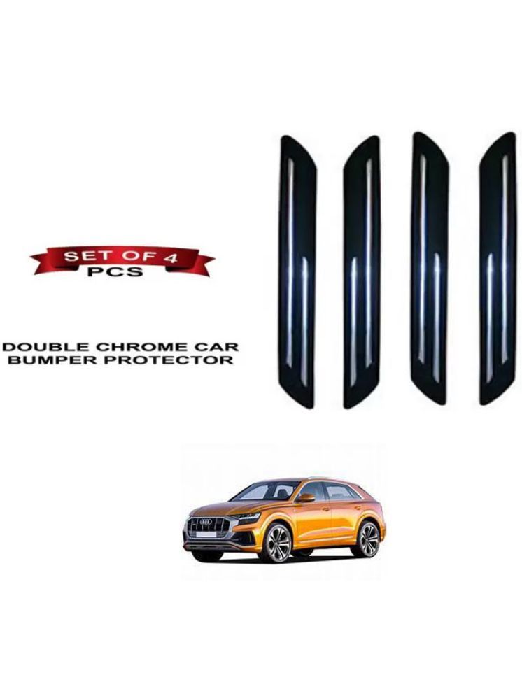     			RONISH Rubber Car Bumper Protector Guard (Double Chrome) For Audi Q8