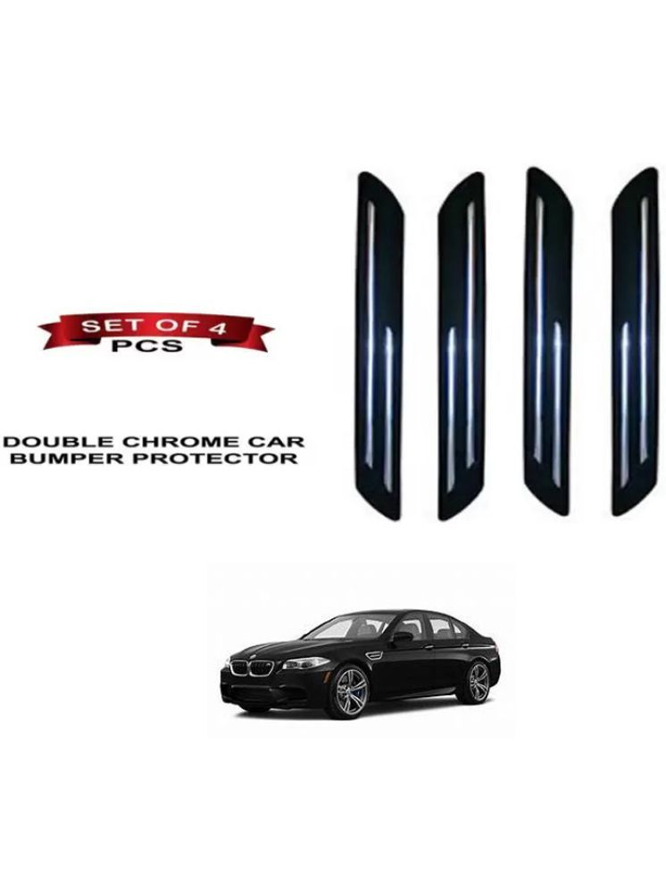     			RONISH Rubber Car Bumper Protector Guard (Double Chrome) For BMW 520i