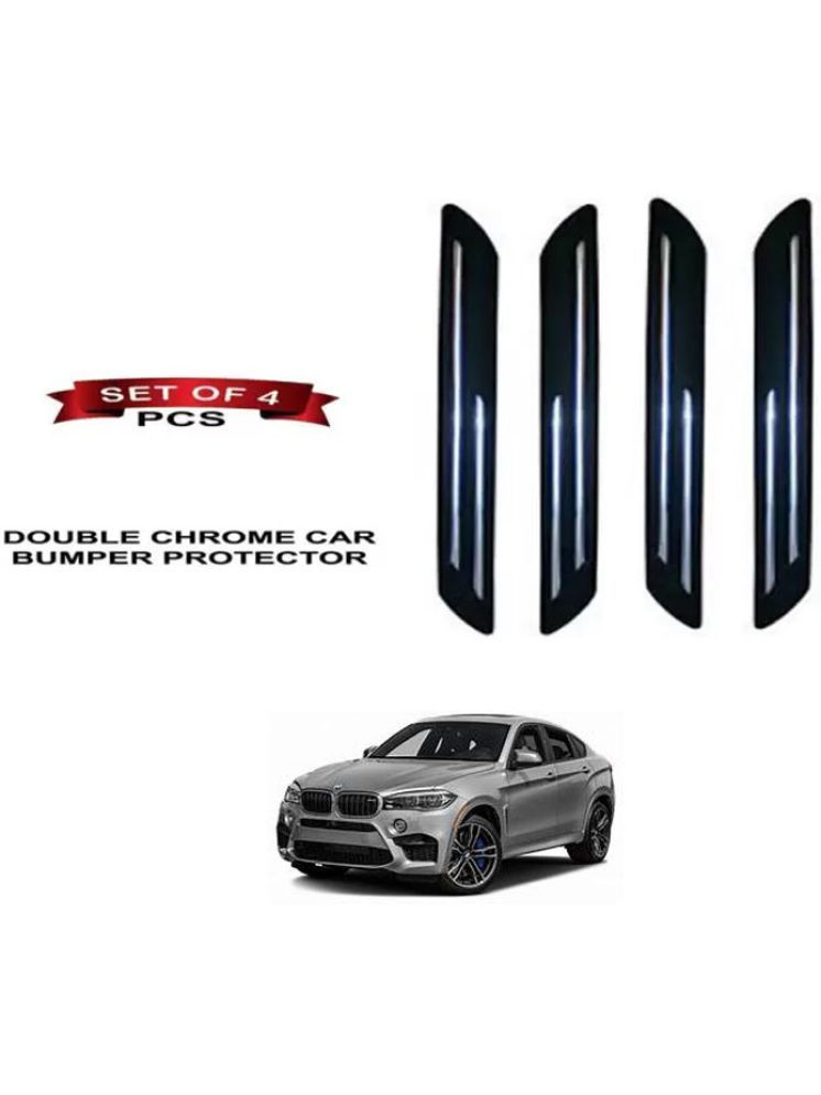     			RONISH Rubber Car Bumper Protector Guard (Double Chrome) For BMW X6M