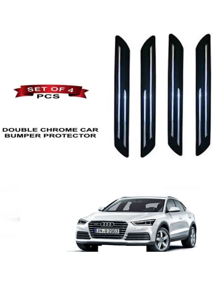     			RONISH Rubber Car Bumper Protector Guard (Double Chrome) For Audi Q2