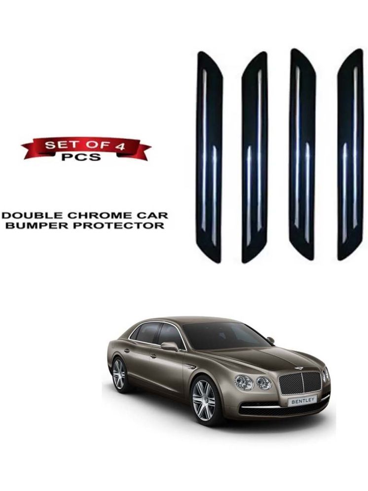     			RONISH Rubber Car Bumper Protector Guard (Double Chrome) For Universal For Car Continental Flying Spur