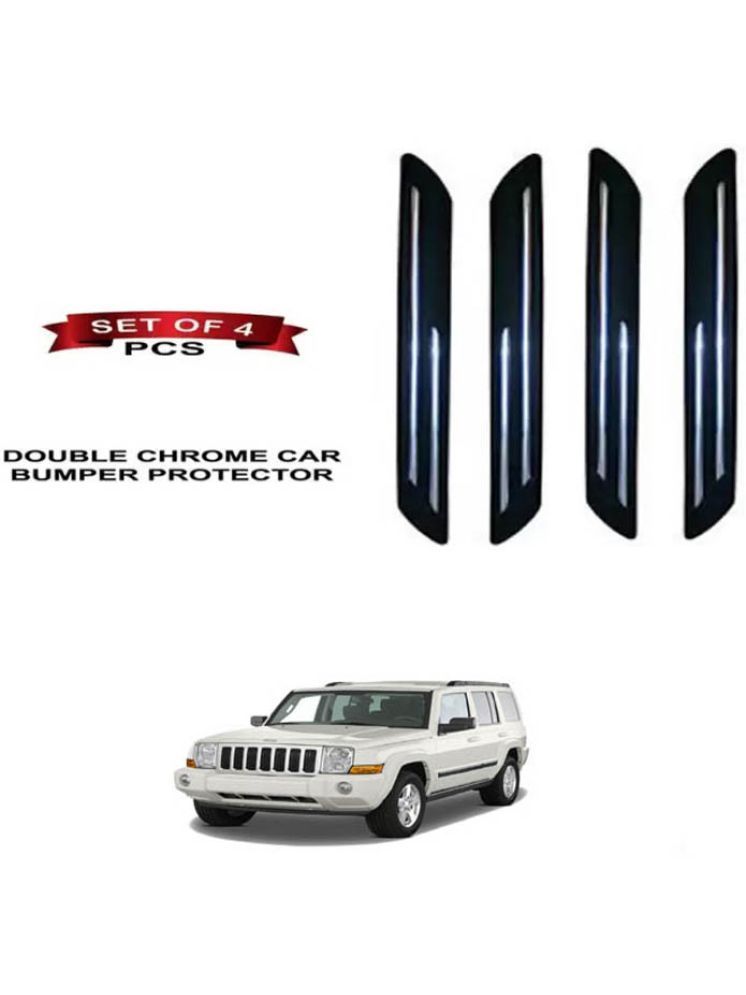     			RONISH Rubber Car Bumper Protector Guard (Double Chrome) For Jeep Commander