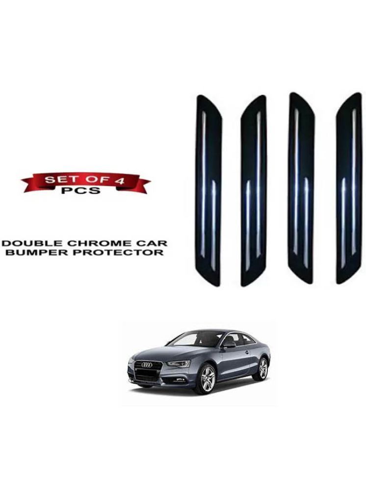     			RONISH Rubber Car Bumper Protector Guard (Double Chrome) For Audi A5