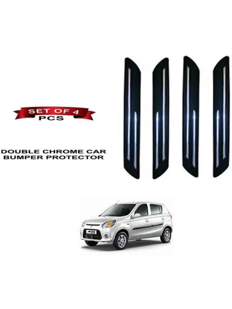     			RONISH Rubber Car Bumper Protector Guard (Double Chrome) For Maruti Suzuki Alto 800