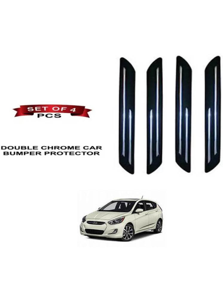     			RONISH Rubber Car Bumper Protector Guard (Double Chrome) For Hyundai Accent