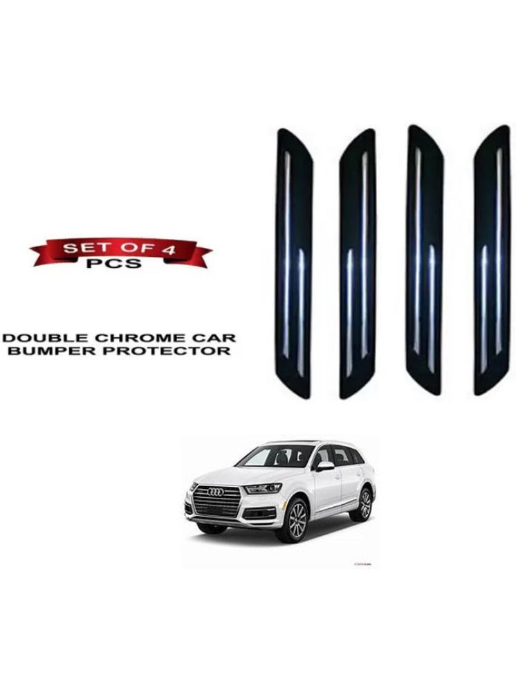     			RONISH Rubber Car Bumper Protector Guard (Double Chrome) For Audi Q7