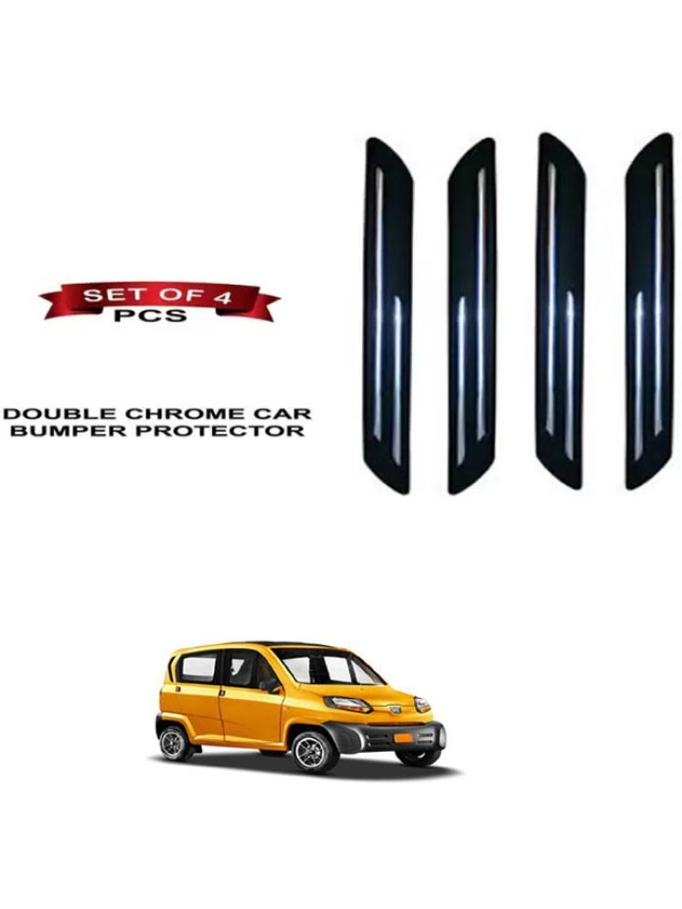     			RONISH Rubber Car Bumper Protector Guard (Double Chrome) For Bajaj QUTE