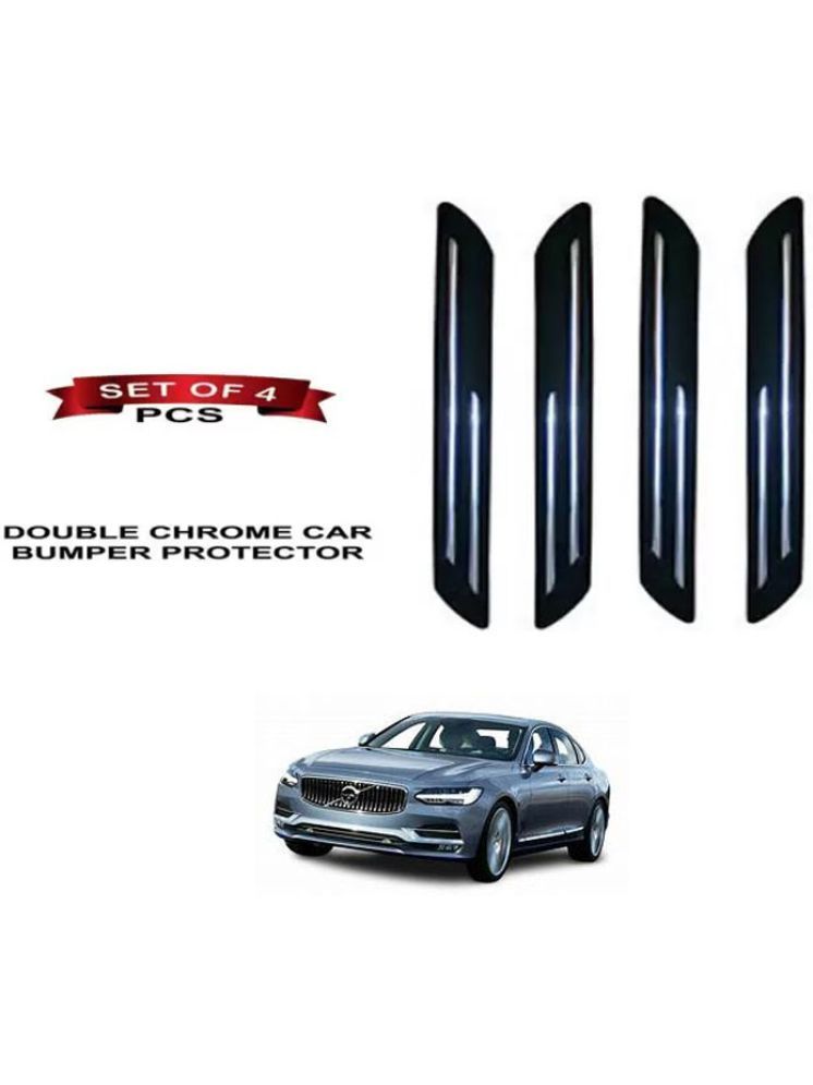     			RONISH Rubber Car Bumper Protector Guard (Double Chrome) For Volvo S90