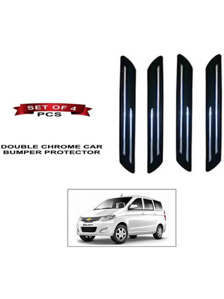     			RONISH Rubber Car Bumper Protector Guard (Double Chrome) For Chevrolet Enjoy