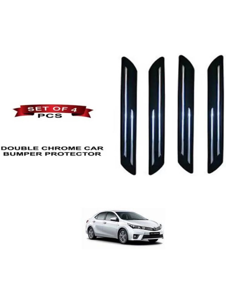     			RONISH Rubber Car Bumper Protector Guard (Double Chrome) For Toyota Altis