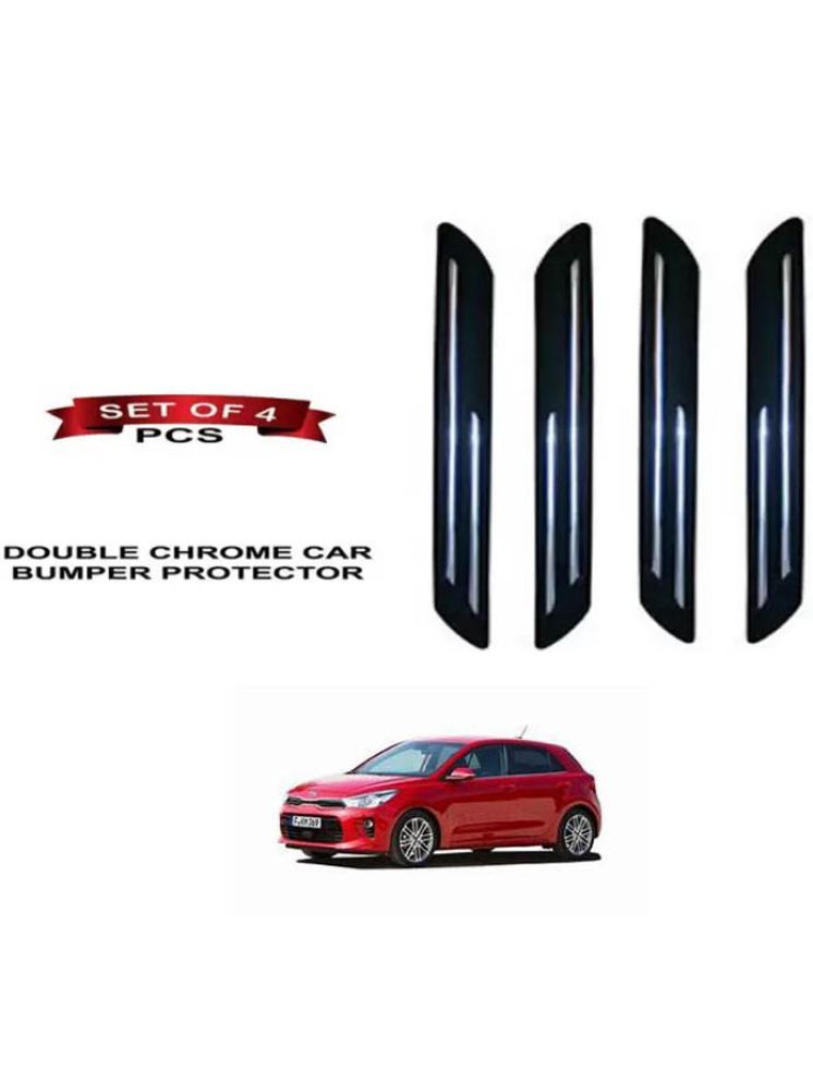     			RONISH Rubber Car Bumper Protector Guard (Double Chrome) For Mahindra e20 NXT