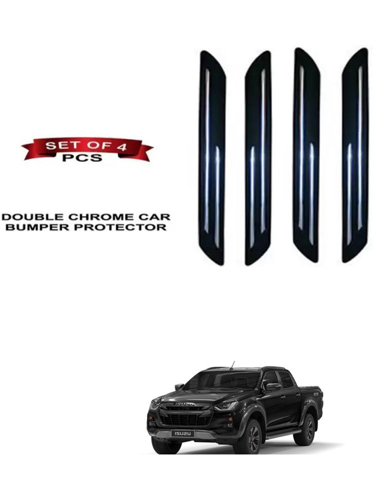     			RONISH Rubber Car Bumper Protector Guard (Double Chrome) For Isuzu D-MAX V-Cross