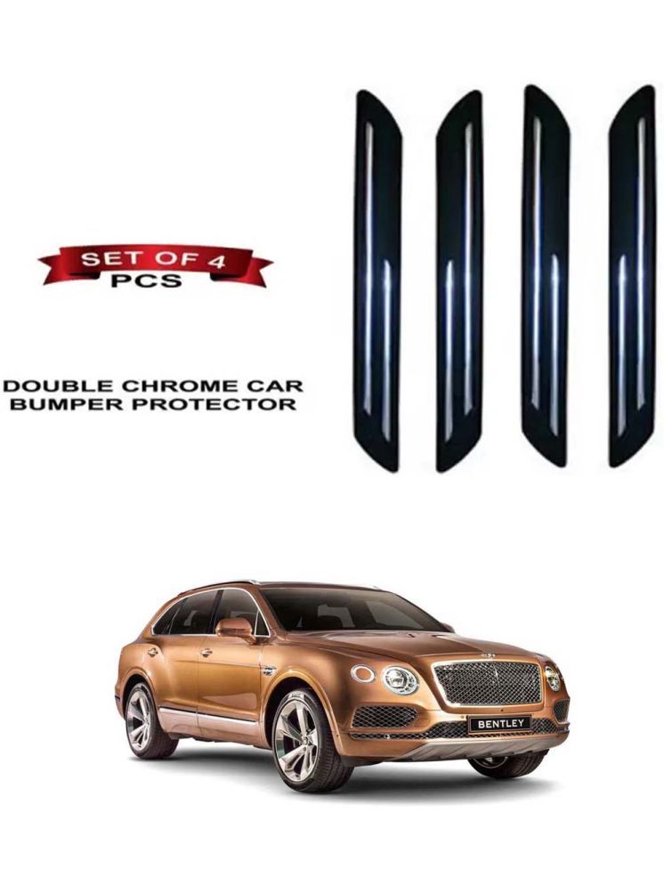     			RONISH Rubber Car Bumper Protector Guard (Double Chrome) For Universal For Car Bentayga