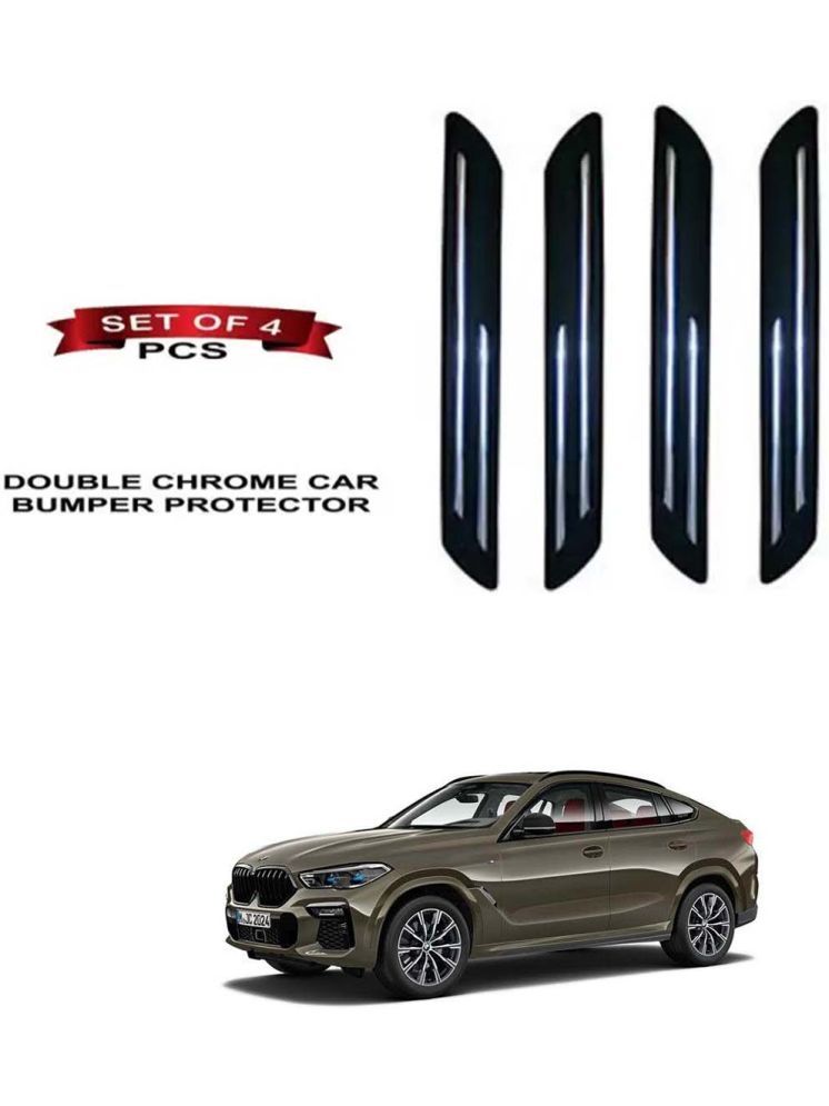     			RONISH Rubber Car Bumper Protector Guard (Double Chrome) For BMW New X6