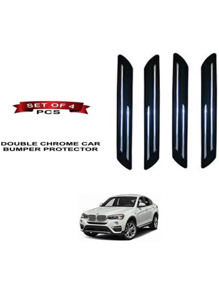     			RONISH Rubber Car Bumper Protector Guard (Double Chrome) For BMW X4