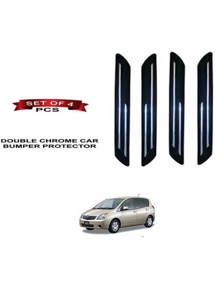     			RONISH Rubber Car Bumper Protector Guard (Double Chrome) For Toyota Spacio