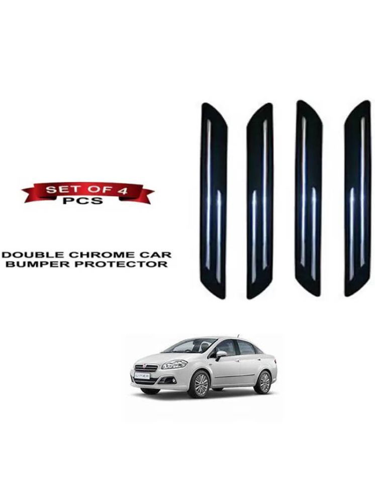     			RONISH Rubber Car Bumper Protector Guard (Double Chrome) For Fiat Lenia