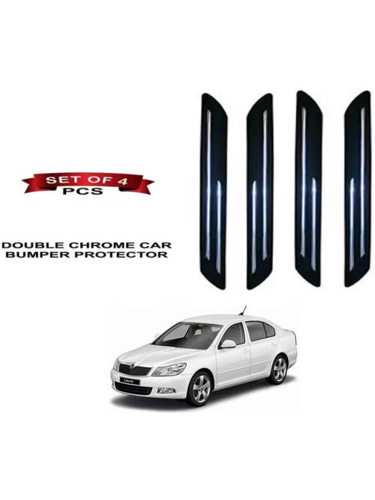     			RONISH Rubber Car Bumper Protector Guard (Double Chrome) For Skoda Laura