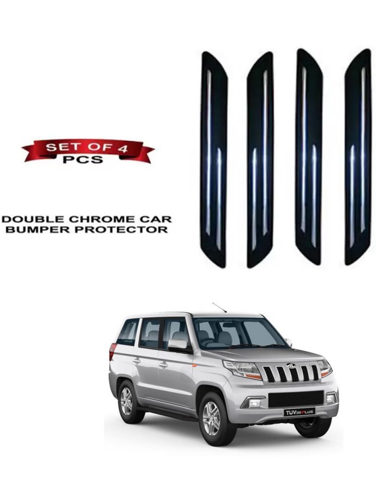     			RONISH Rubber Car Bumper Protector Guard (Double Chrome) For Mahindra TUV300 PLUS