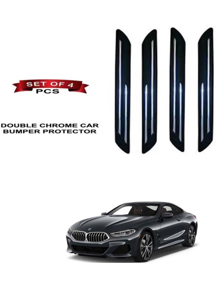     			RONISH Rubber Car Bumper Protector Guard (Double Chrome) For BMW 8 Series