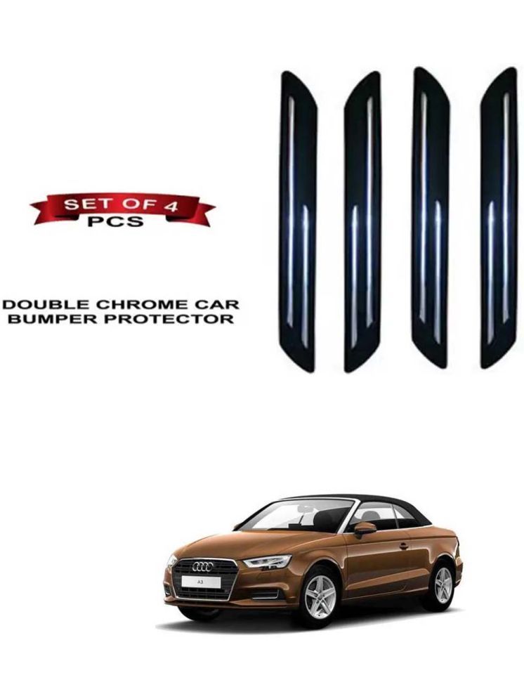     			RONISH Rubber Car Bumper Protector Guard (Double Chrome) For Audi A3 Cabriolet