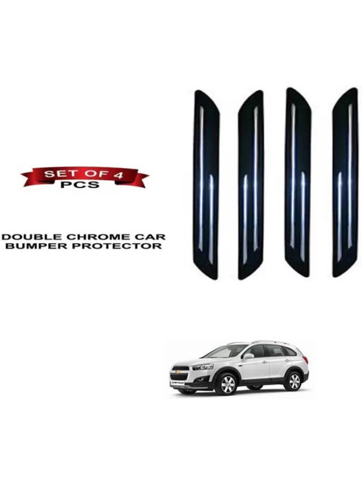     			RONISH Rubber Car Bumper Protector Guard (Double Chrome) For Chevrolet Captiva