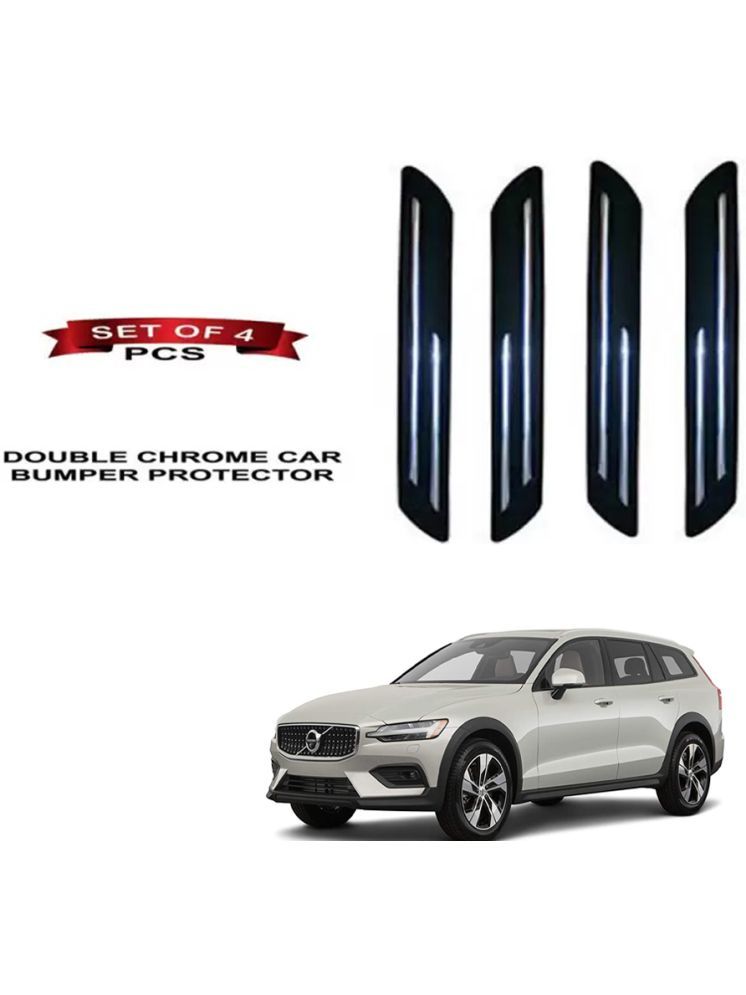     			RONISH Rubber Car Bumper Protector Guard (Double Chrome) For Volvo V60 Cross Country