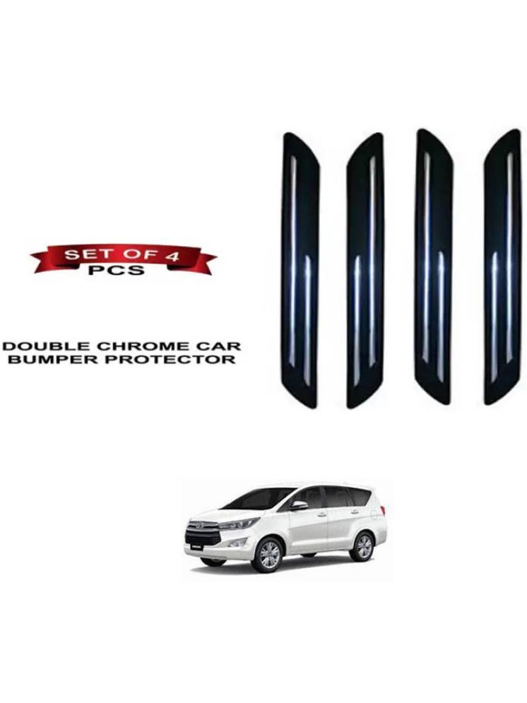     			RONISH Rubber Car Bumper Protector Guard (Double Chrome) For Toyota Innova Crysta