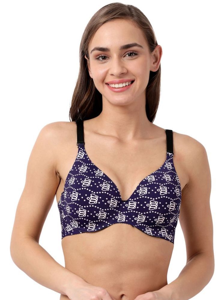     			Shyaway Blue Viscose Lightly Padded Women's T-Shirt Bra ( Pack of 1 )